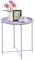 Garden 4 you Beistelltisch Outdoor Beistelltisch, Kleiner Terrassentisch Metall Beistelltisch, Runder Klappbarer Beistelltisch, für Outdoor und Wohnzimmer, Lila
