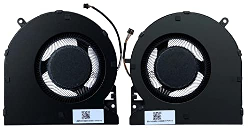 Fleshy Leaf CPU+GPU Cooling Fan Replacement for Razer Blade 15 2021 Edition RZ09-0367 Series DFS5K123043635 DFS5K121144645 FNDX FNDY