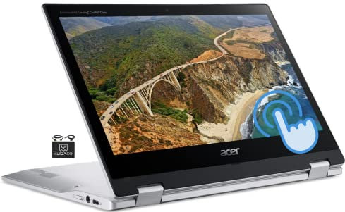 Acer Spin X360 2 en 1 convertible Chromebook Laptop Student Business, 11.6 pulgadas HD pantalla táctil IPS, MediaTek MT8183C 8Core procesador, 4 GB RAM, 32 GB eMMC, WiFi 5, cámara web, Chrome