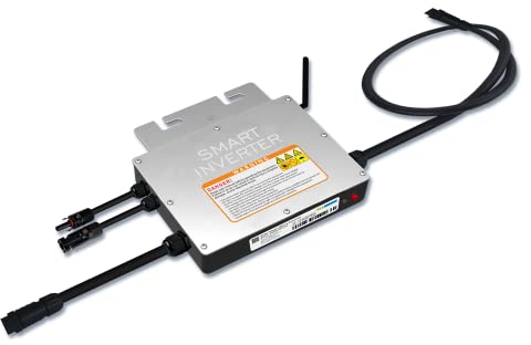 PMSUN Micro onduleur 300W avec communication WiFi-Étanche-MPPT-Empilable-Entrée solaire DC30-60 V - Sortie sinusoïdale pure - Pour modules photovoltaïques 30V 36V Centrale électrique à balcon