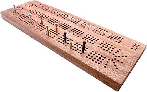 4-spuriges britisches Hartholz, durchgehendes Cribbage-Board