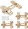 CBRIGHT 4 Packungen Scheunentürriegel, Edelstahl, Scheunentor, Klapptürriegel, zweifach gefaltet, Türschloss, Schiebetürschloss (Bronze)