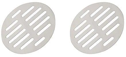 METALLIXITY Rotondo Pavimento Scarico Copertura (4) 2pz Acciaio Inox Doccia Scarico Griglia - per Riparazione Mobili Bagno Cucina Tono Argento