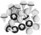 JNNJ 50 Pcs Rivetti in Plastica per Carrozzeria, Clip per Porta Paraurti Interno Autos, Kit Clip Di Fissaggio Auto Universale Con Rondelle, Adatto per La Maggior Parte Delle Automobilis