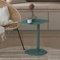 [en.casa] Beistelltisch Nastätten Gartentisch Couchtisch mit Metallgestell Sofatisch modernes Design für Wohnzimmer Schlafzimmer Balkon Terrasse 50x50x38 cm Blau, matt
