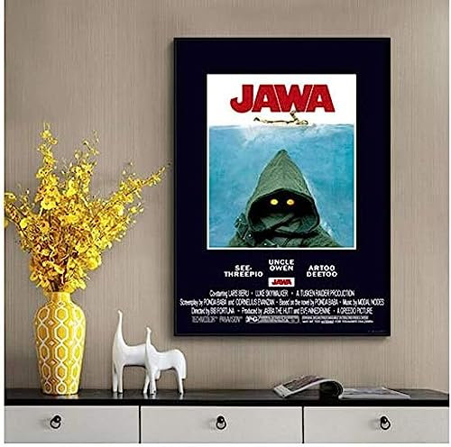 Poster Der Weiße Hai Poster, Vintage-Filmplakat, Kunst-Dekor, Wandkunst, Bilder, Leinwand, Malerei, Poster Und Drucke, Heimdekoration 50X70Cm Kein Rahmen
