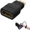 Mini Hdmi to Hdmi Adapter, Hdmi Male to Female Adapter, Hdmi Connector Male To Female, Hdmi Adapter Compatible with Raspberry Pi, Camera, Camcorder, Dslr, Tablet, Video Card