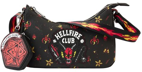 Loungefly Netflix Stranger Things Hellfire Club Umhängetasche, Mehrfarbig/Meereswellen (Ocean Tides), Einheitsgröße