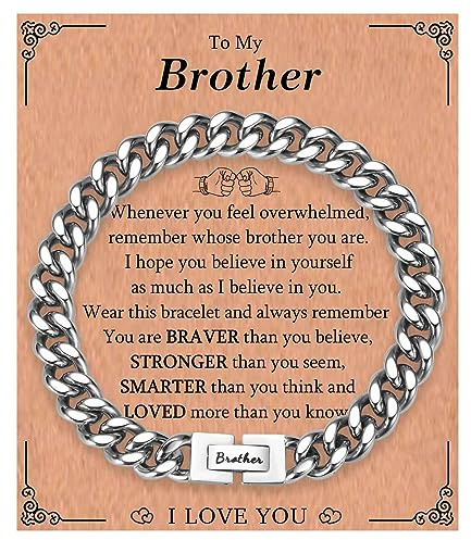 KORAS Cuban Chain Bracelet Gifts for Men Teenage Boys | Dad Son Grandson Grandad Uncle Brother Nephew Gifts, Perfect Fathers Day Birthday Graduation Christmas Valentines Presents