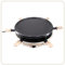 LITTLE BALANCE 8692 Happy Cheese Trio 1200 Les Meuuuh...!, Raclette Grill Crêpière, 3 en 1, 6 spatules + 6 planchettes, 6 personnes, 1200 W, Muscade