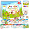 VLEDARLING Montessori Spielzeug ab 3 4 5 6 Jahre, Kinderspielzeug Quiet Book 35 Themen Busy Book Vorschule Scrabble Lernspiele ab 3 Jahre Kalender Kinder Geburtstagsgeschenk für Jungen Mädchen
