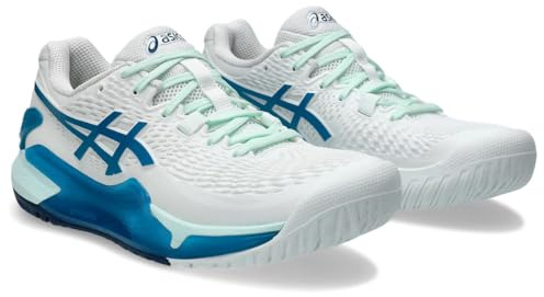 ASICS 1042A208-102 Gel-Resolution 9 Damen White/Teal Blue EU 39.5