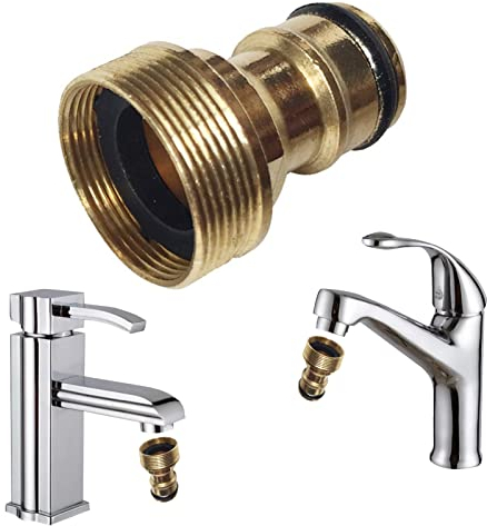 Universal-Wasserhahnanschluss für Mischbatterie, Schlauchadapter Wasserhahn Adapter Schlauchkupplung Schnellkupplung Gartenschlauch Anschluss