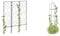 Relaxdays Rankgitter Metall, 3er Set, zum Stecken & Rankobelisk beschichtetes Metall 190 cm, witterungsbeständige Garten Rankhilfe für Rosen und Blumen, grün