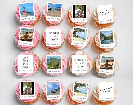 PERSONALISED 16 x 2 Photo Photograph Edible Decor Icing Sheet Cake Cupcake Topper Decorations