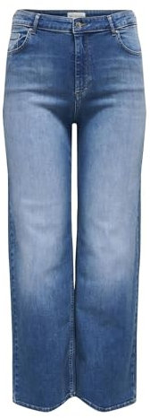 Only Carmakoma Damen Carwilly Hw Wide DNM Rea12187 Noos, Medium Blue Denim, 50W / 32L EU