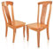VAKON SALON - Esszimmerstühle 6er Set aus Kirschbaumholz, Holzstuhl, Küchenstuhl aus Massivholz bis 150 kg - Design 804 - Naturholz
