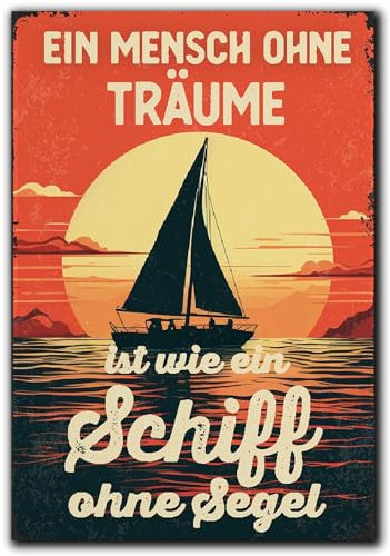LANOLU Kühlschrankmagnete lustig- Schiff ohne Segel - lustige Magnete mit Sprüchen und witzigen Motiven 8x5,5cm