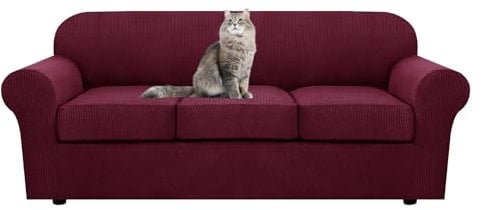 Ektorp Stretch-Jacquard-Sofabezug-Set, stilvoller Couch-Schonbezug mit Sitz- und Rückenlehnenbezügen, Beige (1 Stuhlsitz)