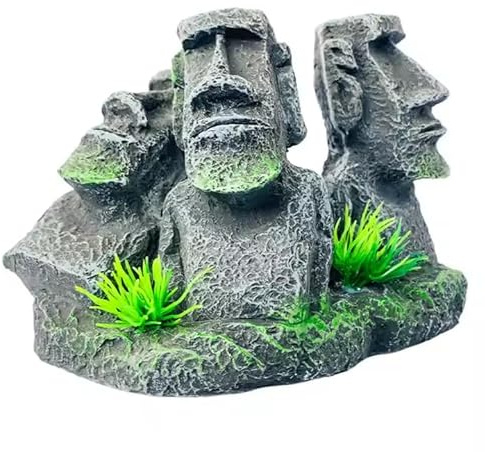 Aquatic Planet Easter Island Aquarium Ornament Decoration for Fish Tank