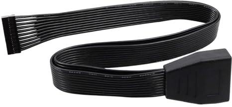 Nicear Câble d'extension USB 3.0, Adaptateur d'extension Interne Flexible et Plat USB 3.0 19/20 Broches mâle vers Femelle pour Carte mère (30 cm)