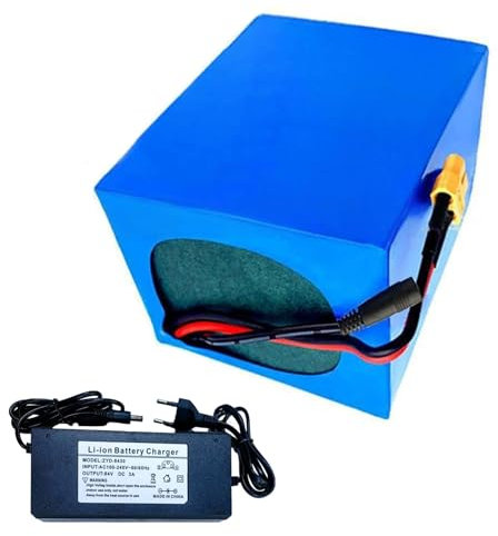 GNIUBBDB 72V 30Ah E-Bike Lithium Ion Battery Pack with 84V 3A Charger 20S10P Electric Bicycle Scooter Battery Built-in BMS for 250W 300W 350W 500W 750W 1000W 1500W Motor T Plug