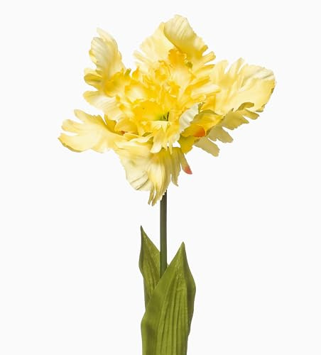 artplants.de Kunstblume Papageientulpe ALISCHA, gelb, 70cm | Künstliche Tulpe