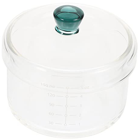 LABRIMP Glass Steaming Bowl with Lid Capacity Kitchen Stew Pot for Soups and Egg Steaming Safe Heat Resistant Glass Daily Use Kitchen Supply Design for Observation