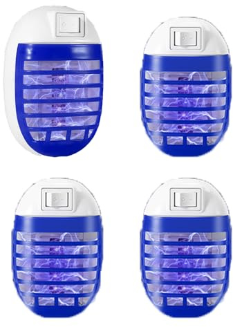 Elektrische Mückenlampe 4 Stück, UV-Insektenvernichter, Mückenschutz Steckdose für Zuhause, Küche, Schlafzimmer, Esszimmer, Insektenfalle Fliegenfalle gegen Mücken, Motten und andere Insekten