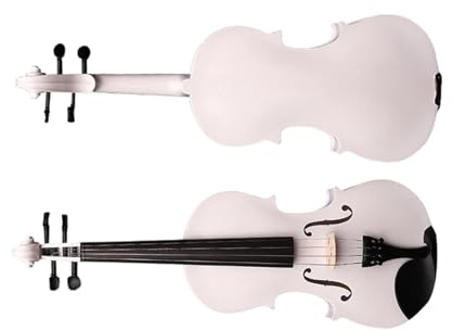 Violinen Handgefertigte Violine Für Anfänger Mit Bemalten Linien Spielbares Instrument In Weißer Farbe(4/4)