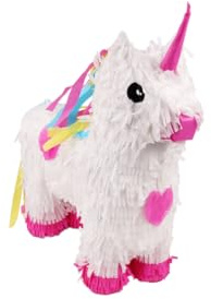 FLYPOP'S - Einhorn Pinata zum Befüllen - Party Spiel - 131501 - Weiß - - Kinderspielzeug - Dekoration - Geschenk - Geburtstag - Animation - Snack - Ab 5 Jahren