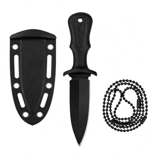 Sylalxeba Neck Knife Mini Messer, Kette mit rostfreier Klinge, Kettenmesser für Gürtel oder Hals, kompaktes Outdoor Werkzeug für Camping Wanderung Alltag