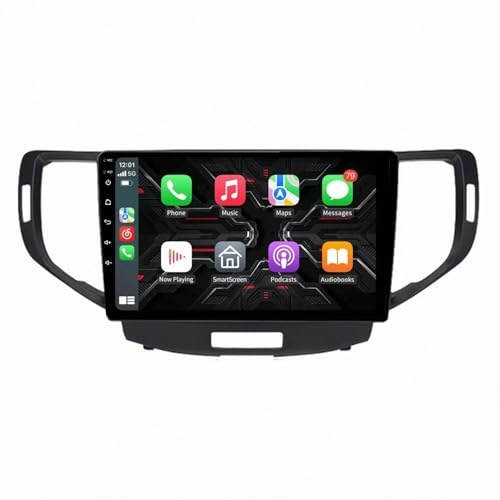 Coche con Carplay Android Auto Inalámbrica para Honda Accord 8 2008-2012 A-Pple Carplay & Android Auto, Autoradio Portátil Car Play con Pantalla Táctil, 4 Nuclear 1G+32G