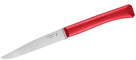 Opinel Tafelmesser, Rot Couteau de Table Bon Appetit + en Acier Sandvik 12C27 Inoxydable à Micro-Denture et Manche en polymère Rouge 254419 Mixte, Bleu, M
