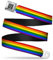 Buckle-Down Unisex-Erwachsene Seatbelt Belt Pride Gürtel, Mehrfarbig, 1.5 larghezza-32-52 pollici di lunghezza