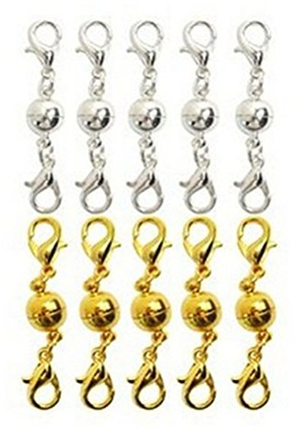ULTNICE Magnet Verschlüsse Magnetschließen für Schmuck Halsketten Armband DIY 10 Stück für Vatertagsgeschenk