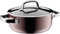 WMF Fusiontec Mineral Kochtopf klein 20cm, Glasdeckel, Bratentopf Induktion 2,4l, High-Tech Keramik, kratzfest, rot