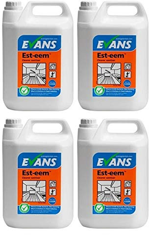 Evans Vanodine Est-eem Perfume Free Cleaner & Sanitiser 5 Litre (4 x 5L)