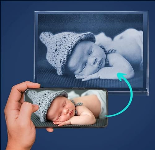 LOOXIS Photo en verre - Votre photo gravée au laser dans du verre Viamant de haute qualité, photo dans le verre comme cadeau photo (Photo en verre, taille L paysage 135 x 100 x 35 mm)