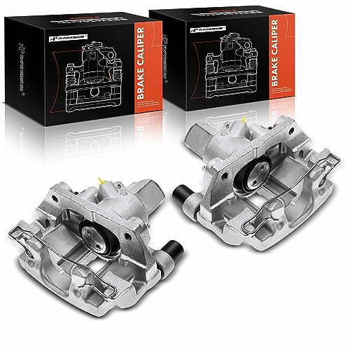 A-Premium Disc Brake Caliper Assembly with Bracket Compatible with Select Mazda and Volvo Models - 3, C30, C70, S40, V50 - Rear Driver and Passenger Side, 2-PC Set