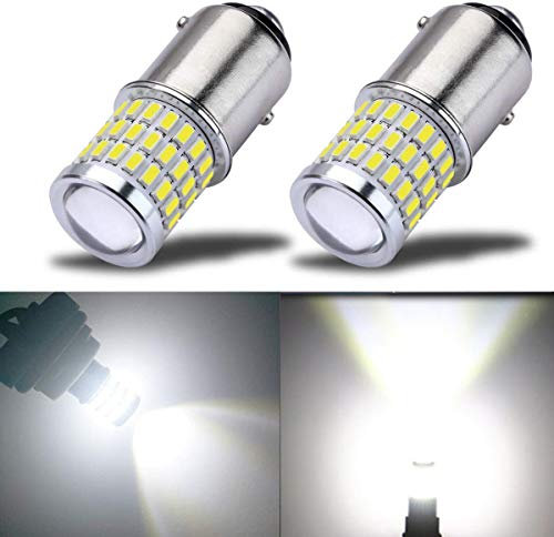 ZSZT Ampoule p21w led BA15S 1156 12V 24V Blanc xénon, Avec Projecteur Objectif, Pour Feu Arrière, Feux de Recul, DRL Feux de Jours, etc (Lot de 2)