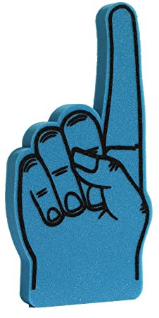 Deggelbam XXXL Winkehand Jumbo Finger/Football/Stadion Atraktion/Schaumstoff Finger (Made in Germany!) (Blau)