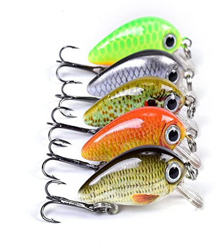 Steinn Wobbler Crankbait Kunstköder Set | Raubfisch Zander Barsch Angeln | 1.6g 2.5cm | mit Köderbox