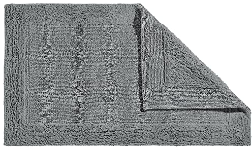 Erwin Müller Badematte, Badteppich Uni Serie Stuttgart - extra dick, hohe Saugfähigkeit, 100% Baumwolle - Größe 60x100 cm grau