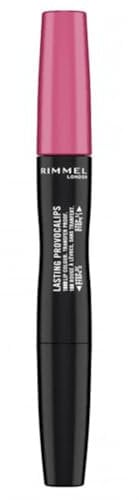 Rimmel London. Lasting Provocalips. Labial fijo. 410 Pinky promise. Paso 1: 2.3mL, Paso2: 1.6g