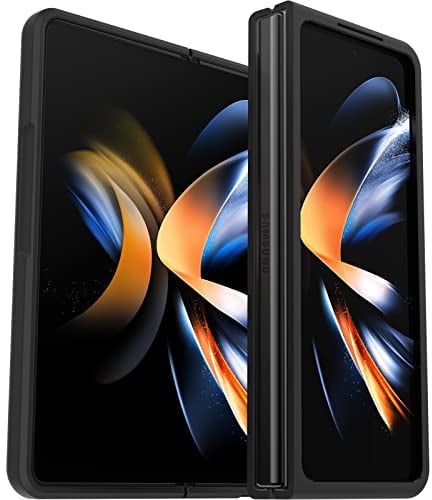 OtterBox Thin Flex Hülle für Galaxy Z Fold4, stoßfest, sturzsicher, dünne Zweiteilige schützende Hülle, Getestet nach Militärstandard, für Faltbare Handys, Schwarz