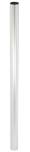 WAGNER Möbelbein/Tischbein/Möbelfuß/Systemrohr TENO - Ø 50 x 929 mm, individuell mit TENO System und QuickClick kombinierbar, Stahl in Edelstahl-Optik gebürstet, Tragkraft 50 kg - 12908101