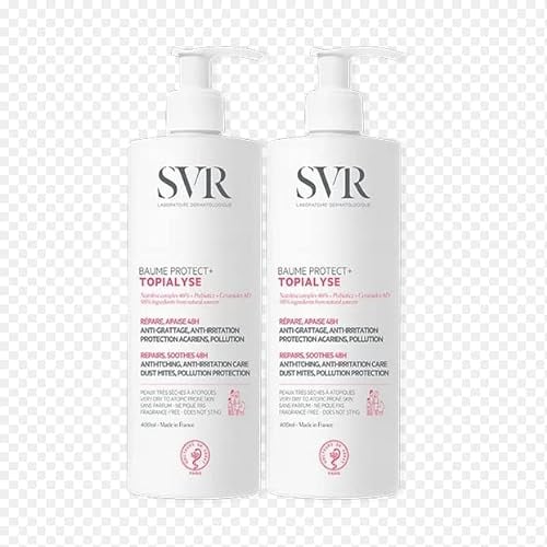 Cosmética femenina de la marca SVR, tratamiento corporal, Topialyse Baume Protect 2X400 mililitros