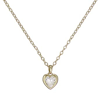 Ted Baker Hannela Crystal Heart Pendant Necklace For Women (Gold/Crystal)