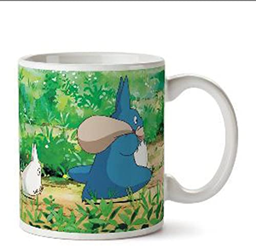 Studio Ghibli Mon voisin Totoro Tasse blanche imprimée, en céramique, dans un emballage transparent.